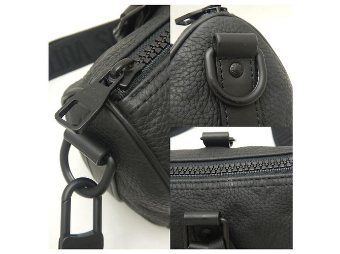 Louis Vuitton Leather Keepall Bandouliere 25 Handbag Black - view 6