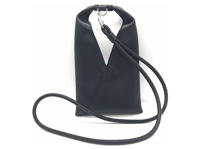 Autre Marque Borsa a spalla in pelle MM6 Maison Margiela Nero - vista 2