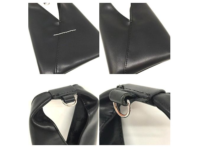 Autre Marque Borsa a spalla in pelle MM6 Maison Margiela Nero - vista 4