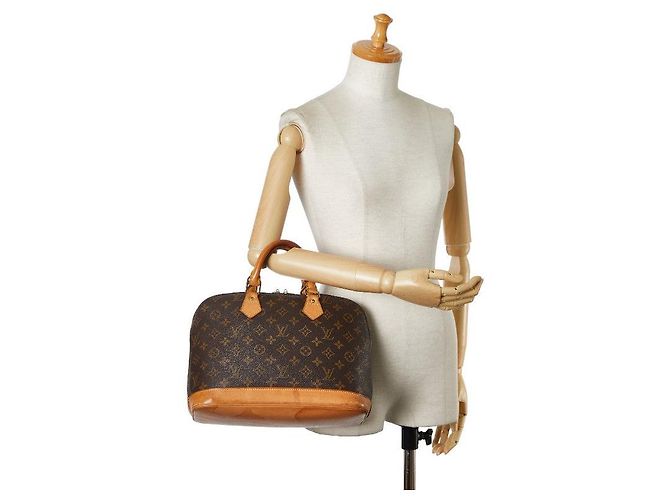 Sac à main Louis Vuitton Alma PM M51130 Marron - vue 11