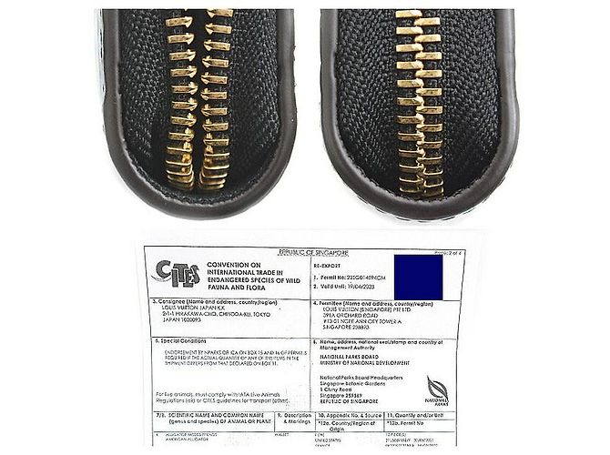 Louis Vuitton Crocodile Zippy Wallet Padlock N81607 Blue - view 4