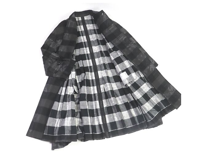 Autre Marque Abrigo oversized con estampado de logo Check de Sacai Eric Haze Gris antracita - vista 3