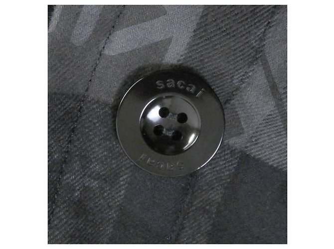 Autre Marque Abrigo oversized con estampado de logo Check de Sacai Eric Haze Gris antracita - vista 6
