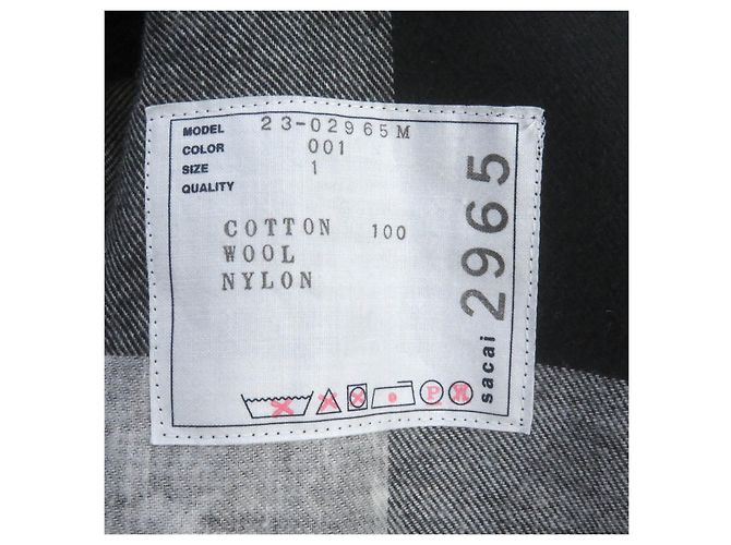 Autre Marque Abrigo oversized con estampado de logo Check de Sacai Eric Haze Gris antracita - vista 7