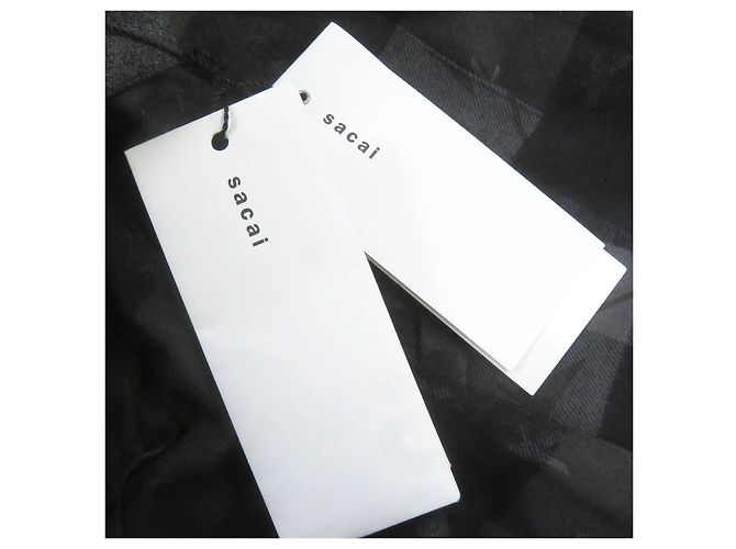 Autre Marque Abrigo oversized con estampado de logo Check de Sacai Eric Haze Gris antracita - vista 9
