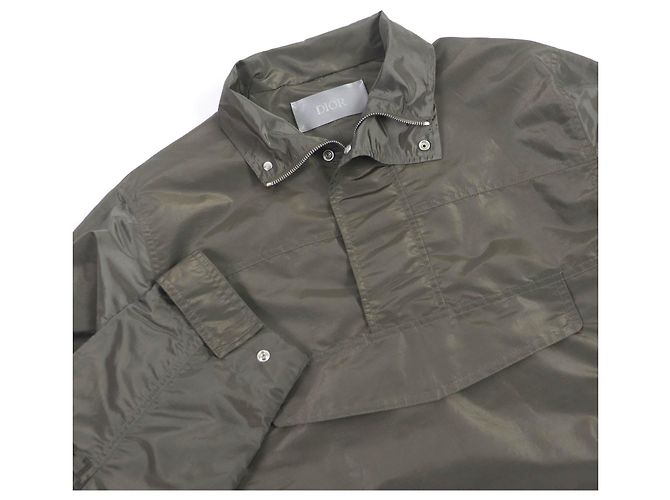 Dior Oblique Anorak-Jacke aus Nylon Polyester Khaki - Ansicht 2