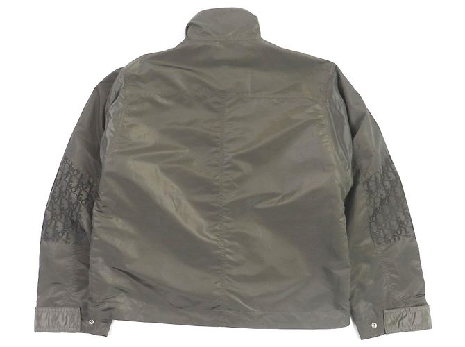 Dior Oblique Anorak-Jacke aus Nylon Polyester Khaki - Ansicht 3