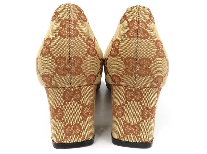 Zapatos de tacón medio Gucci GG Marmont marrones - vista 3