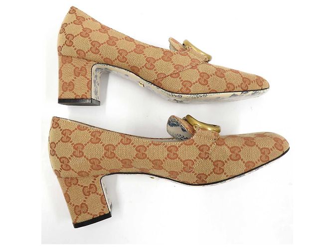 Zapatos de tacón medio Gucci GG Marmont marrones - vista 5