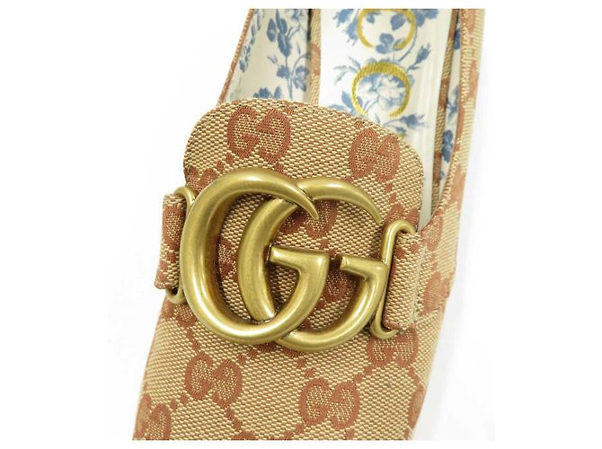 Zapatos de tacón medio Gucci GG Marmont marrones - vista 7