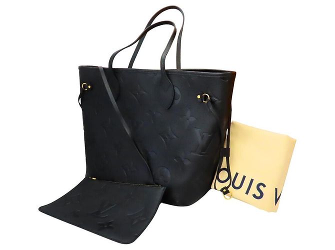 Borsa tote Louis Vuitton Neverfull MM M45685 Nero - vista 11