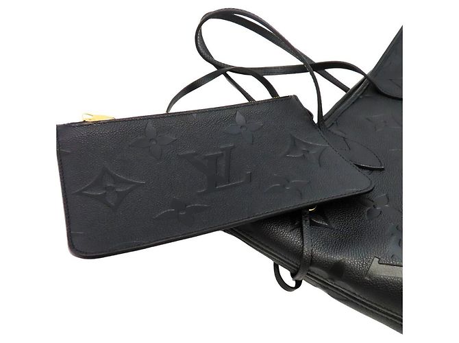 Borsa tote Louis Vuitton Neverfull MM M45685 Nero - vista 8
