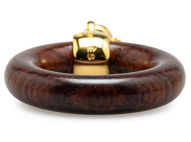 Ring Hermès Anello per sciarpa Hermes Marrone Oro Legno - vista 4