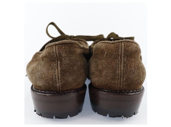 Mocassini in suede Chanel con il marchio Coco Marrone - vista 3