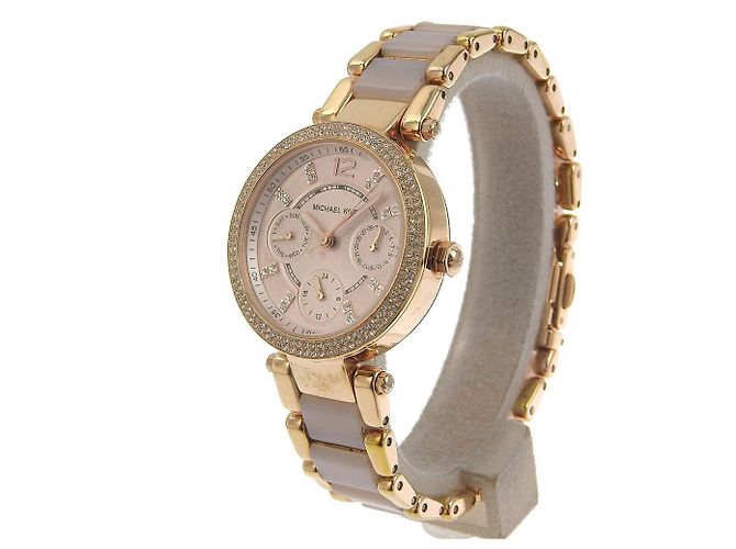 Relógio de quartzo Michael Kors MK6110 em ouro rosa Dourado - vista 2