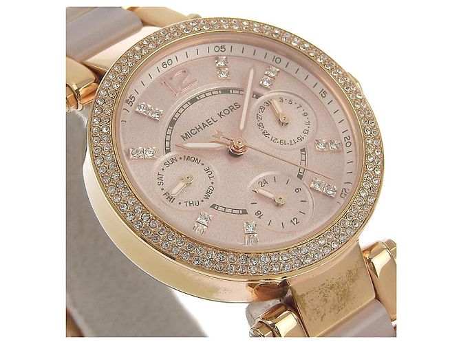 Relógio de quartzo Michael Kors MK6110 em ouro rosa Dourado - vista 3