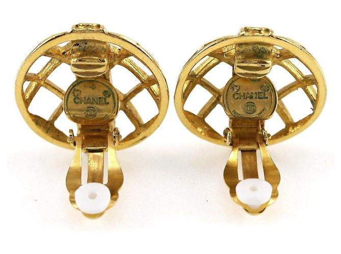 Chanel Logo Ohrringe Golden - Ansicht 4