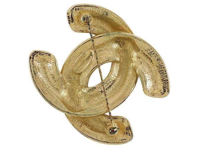Spilla Chanel Coco Mark Placcata Oro D'oro - vista 2