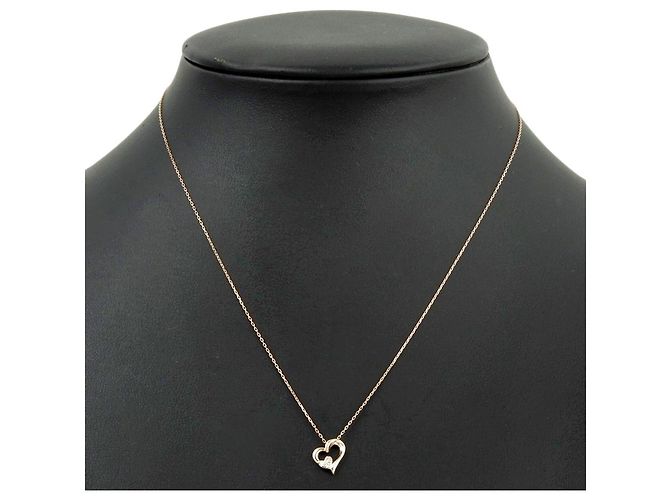 Autre Marque Collana Canal 4℃ in oro rosa K10 con diamante D'oro - vista 2