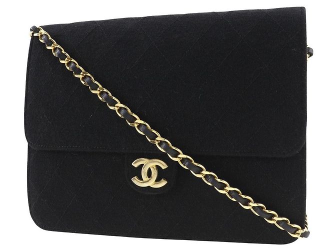 Borsa a spalla in cotone Matelassé di Chanel Nero - vista 2