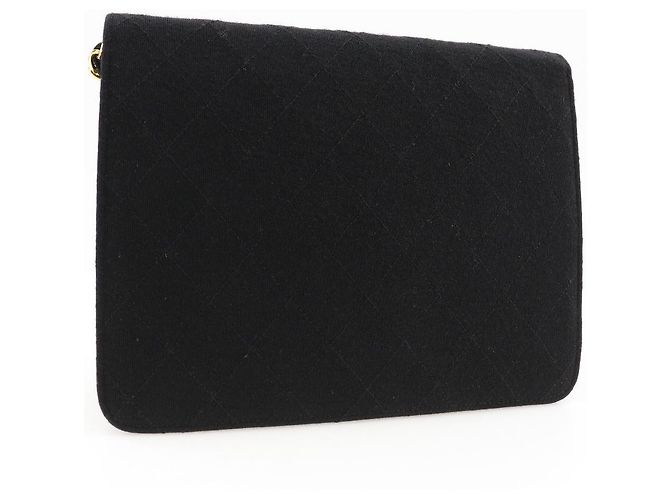 Borsa a spalla in cotone Matelassé di Chanel Nero - vista 3