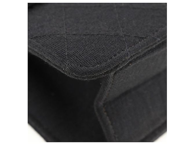 Borsa a spalla in cotone Matelassé di Chanel Nero - vista 4