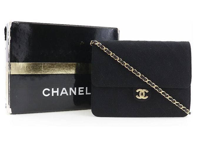 Borsa a spalla in cotone Matelassé di Chanel Nero - vista 9