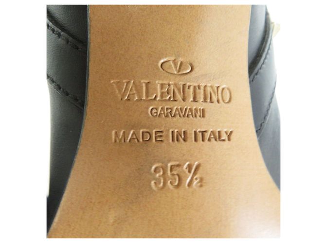 Stivali corti in pelle Valentino neri e dorati 35,5 - vista 9
