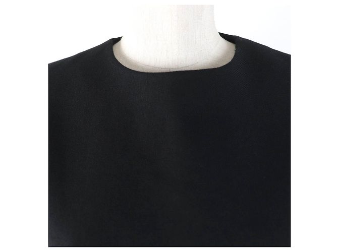 Louis Vuitton Woll-Seiden-Lederkleid Schwarz 34 - Ansicht 4