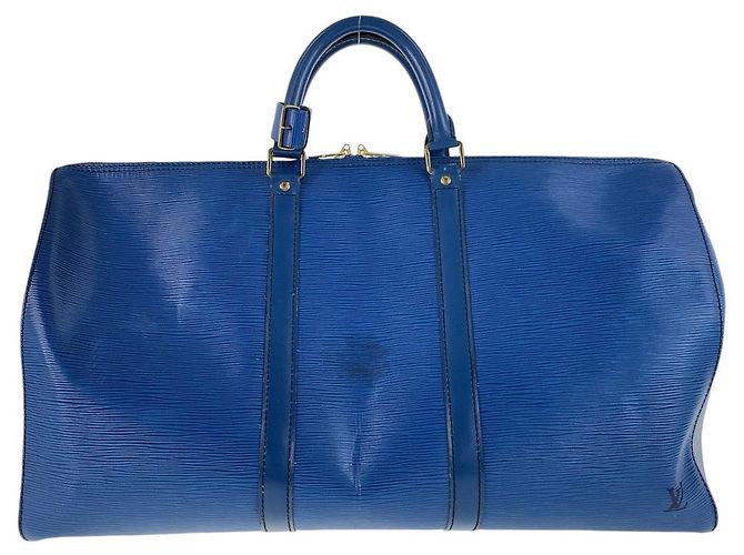 Sac Boston Keepall 50 Epi Louis Vuitton M42965 Bleu - vue 2