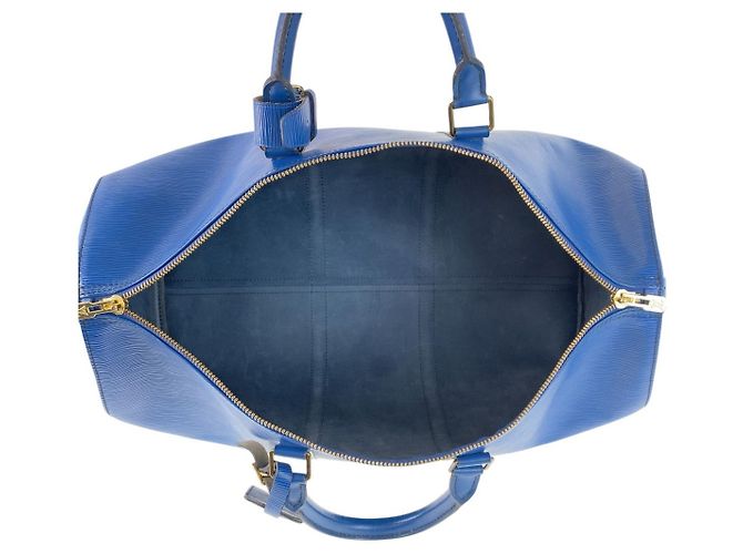 Sac Boston Keepall 50 Epi Louis Vuitton M42965 Bleu - vue 3