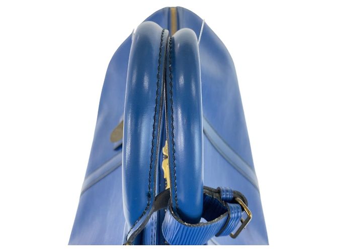 Sac Boston Keepall 50 Epi Louis Vuitton M42965 Bleu - vue 6