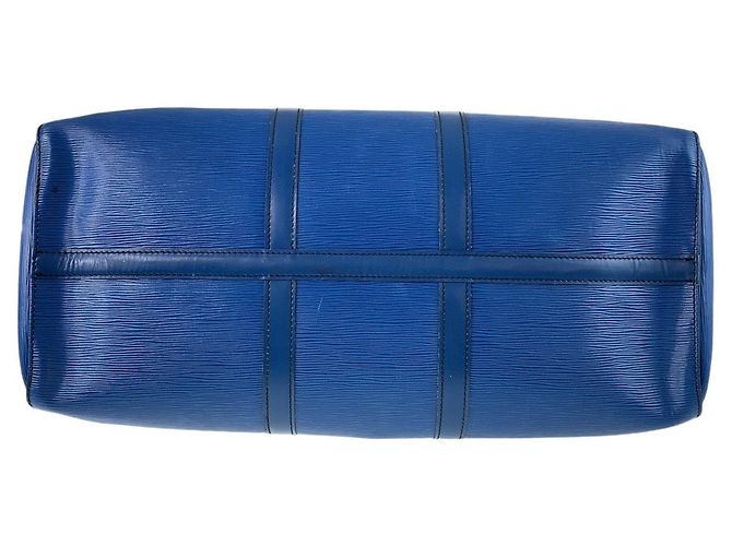 Sac Boston Keepall 50 Epi Louis Vuitton M42965 Bleu - vue 7