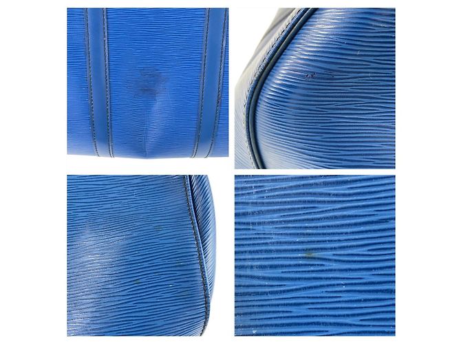 Sac Boston Keepall 50 Epi Louis Vuitton M42965 Bleu - vue 8
