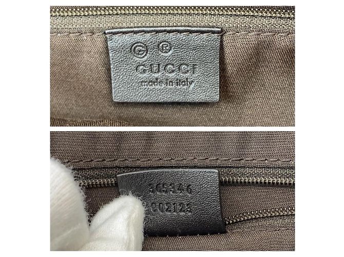 Borsa in pelle con frange Gucci Bamboo Nero - vista 3