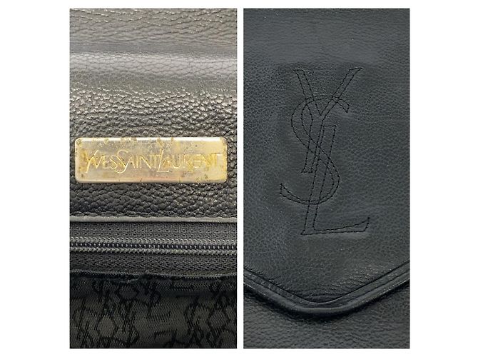 Borsa a spalla in pelle Yves Saint Laurent Nero - vista 3