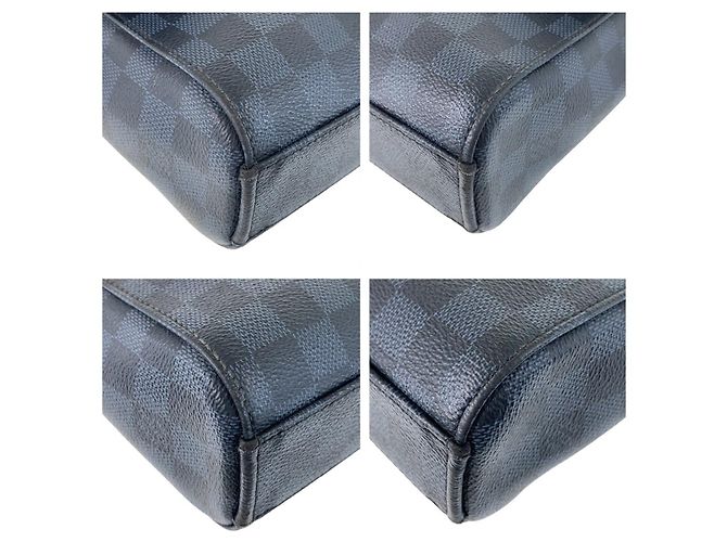 Borsa messenger Newport Damier Cobalt Louis Vuitton Nero - vista 3