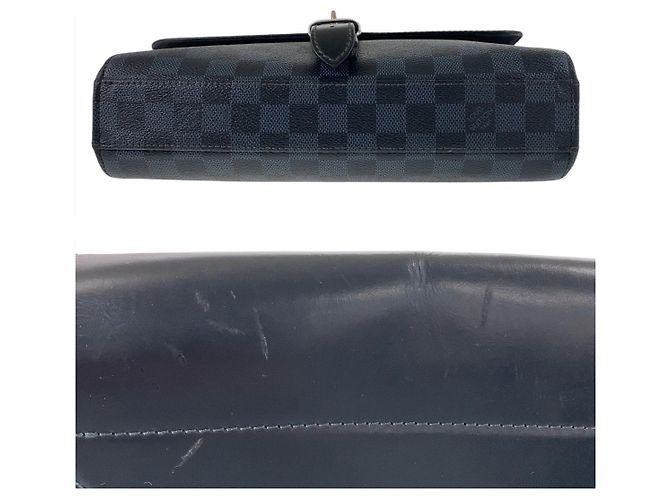 Borsa messenger Newport Damier Cobalt Louis Vuitton Nero - vista 5
