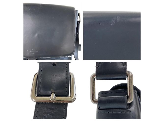 Borsa messenger Newport Damier Cobalt Louis Vuitton Nero - vista 6