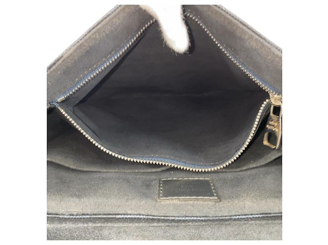 Borsa messenger Newport Damier Cobalt Louis Vuitton Nero - vista 8