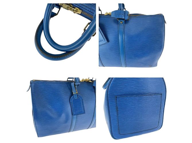 Borsa Boston Keepall 45 Epi Louis Vuitton Blu - vista 5
