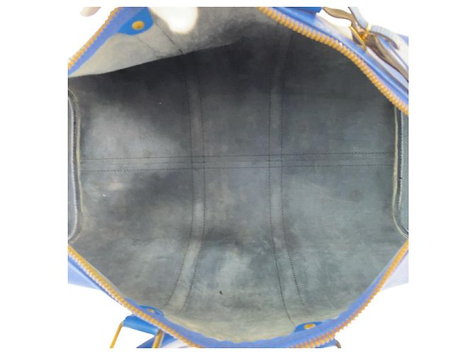 Borsa Boston Keepall 45 Epi Louis Vuitton Blu - vista 8