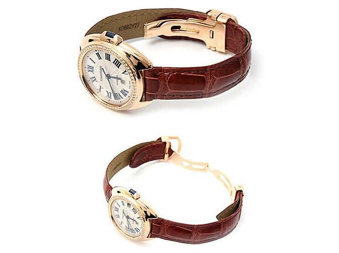 Relógio automático Clé de Cartier com mostrador prateado Rosa - vista 3