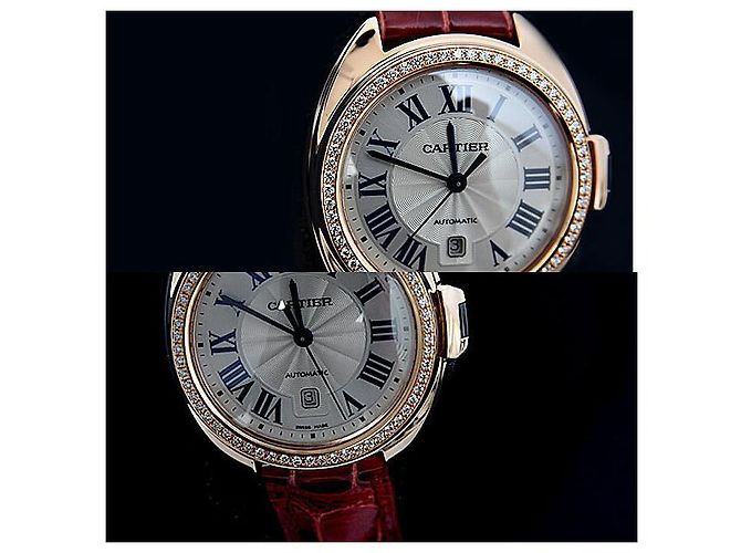 Relógio automático Clé de Cartier com mostrador prateado Rosa - vista 8