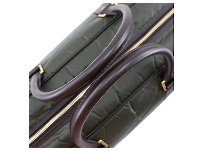 Autre Marque Borsa Boston in nylon Hunting World khaki Verde - vista 5