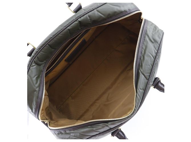 Autre Marque Borsa Boston in nylon Hunting World khaki Verde - vista 6