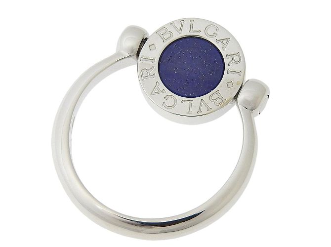 Bulgari Bvlgari Ring 10.5 Lapislazuli Diamant K18 WG Silber - Ansicht 5