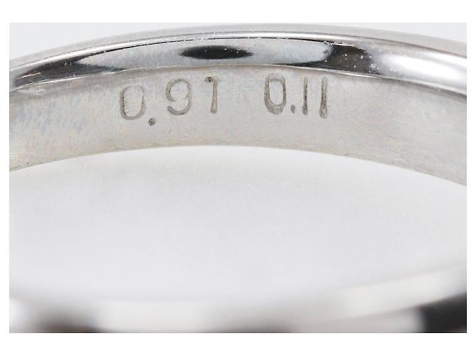 Autre Marque Ovaler Diamantring aus Pt900-Platin Silber - Ansicht 7