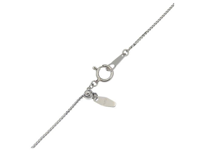 Autre Marque Platin-Diamant 3P-Halskette Silber - Ansicht 5