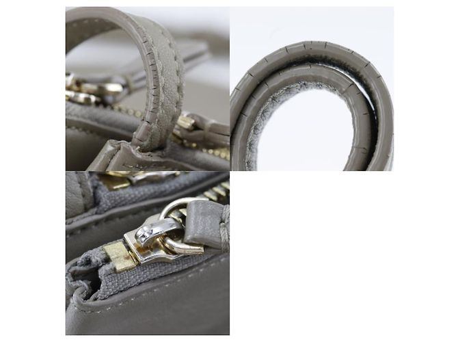 Céline Borsa a spalla Celine Trio in pelle di vitello grande Grigio - vista 7